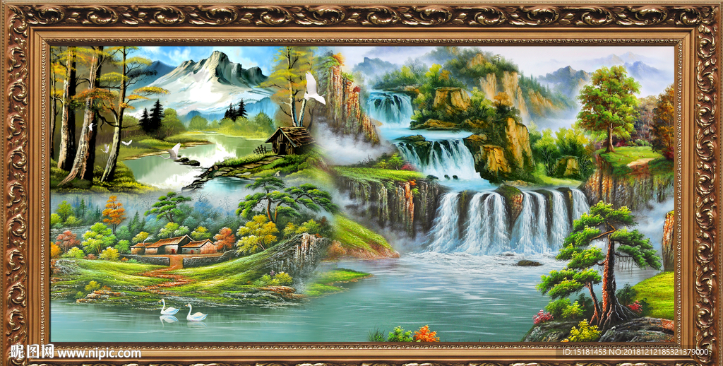 源远流长 油画风光