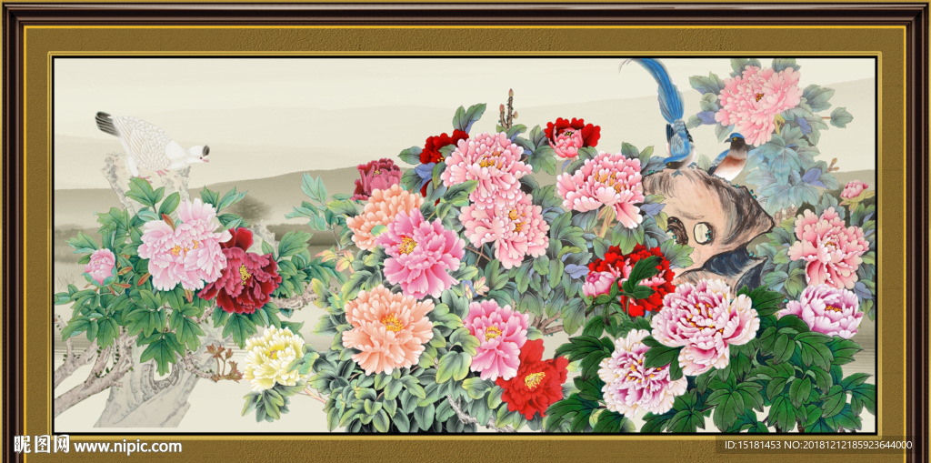 国画牡丹