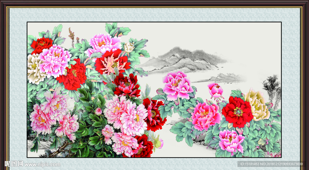 国画牡丹