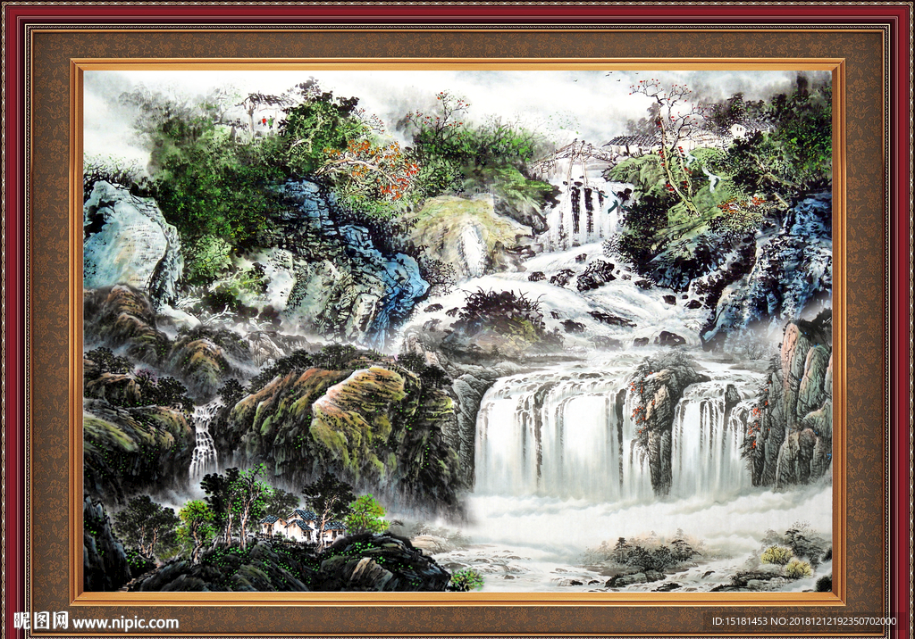 山水画 旭日东升