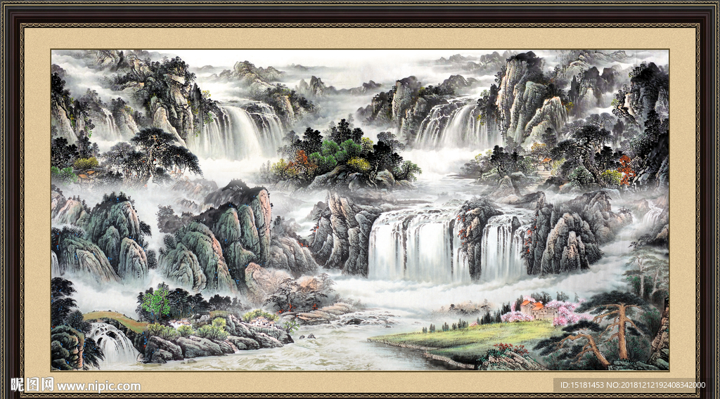 山水图 办公室山水