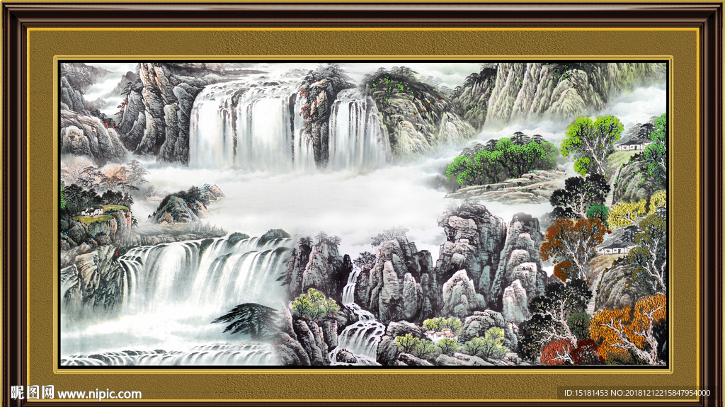 山水图 办公室山水