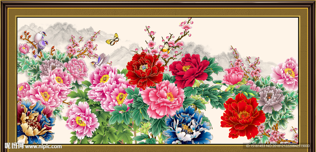 国画牡丹