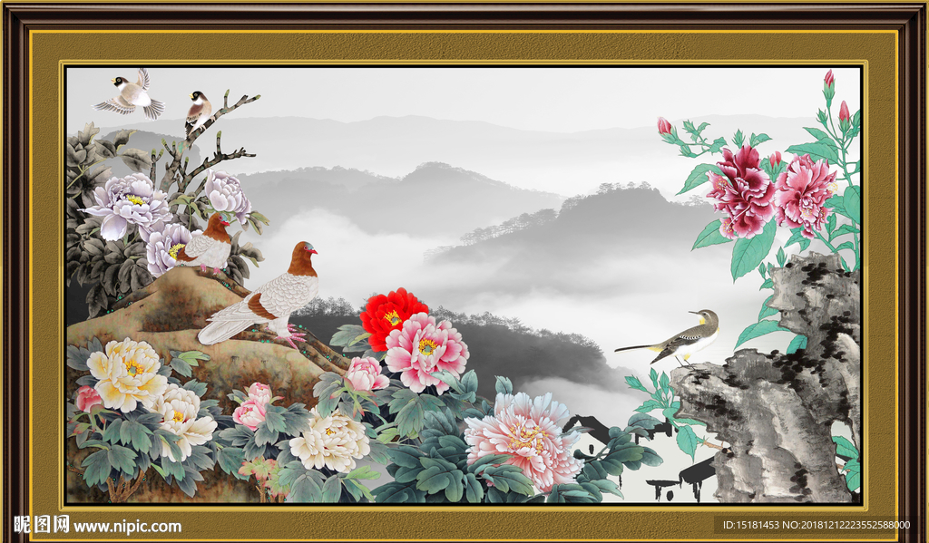 国画牡丹