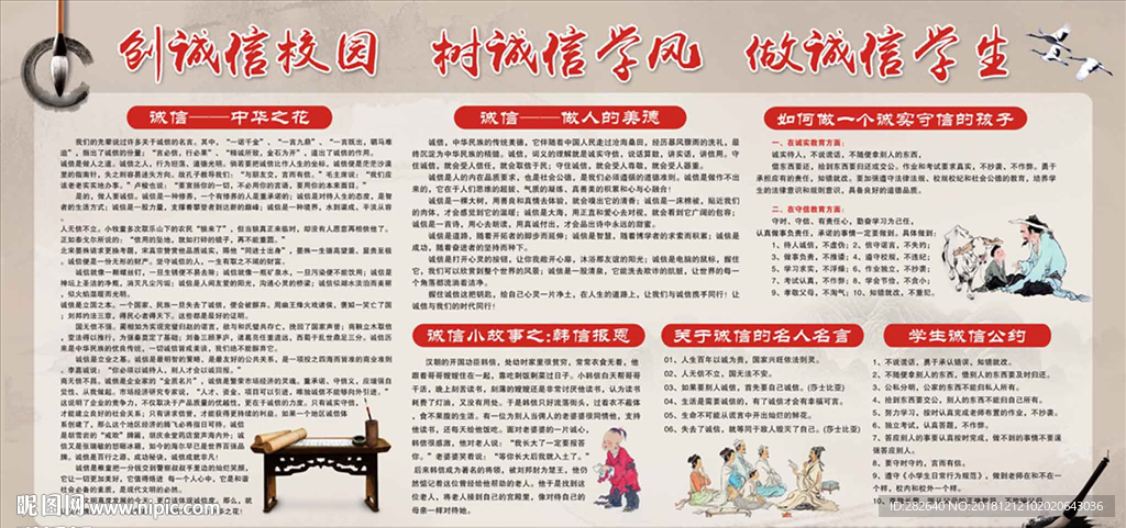 诚信教育宣传栏 （第二期）