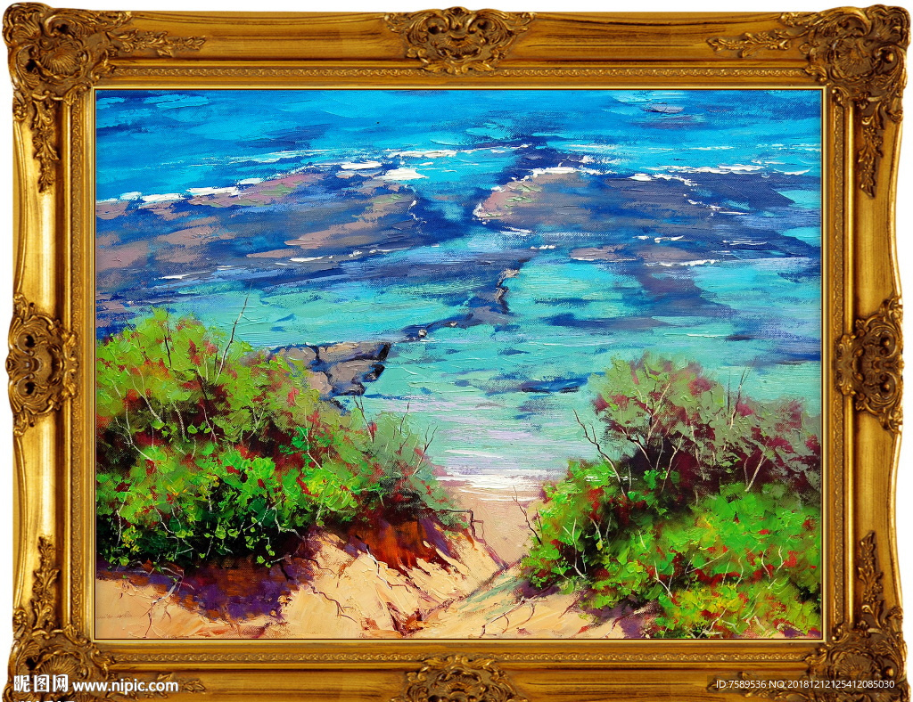 高清抽象风景油画