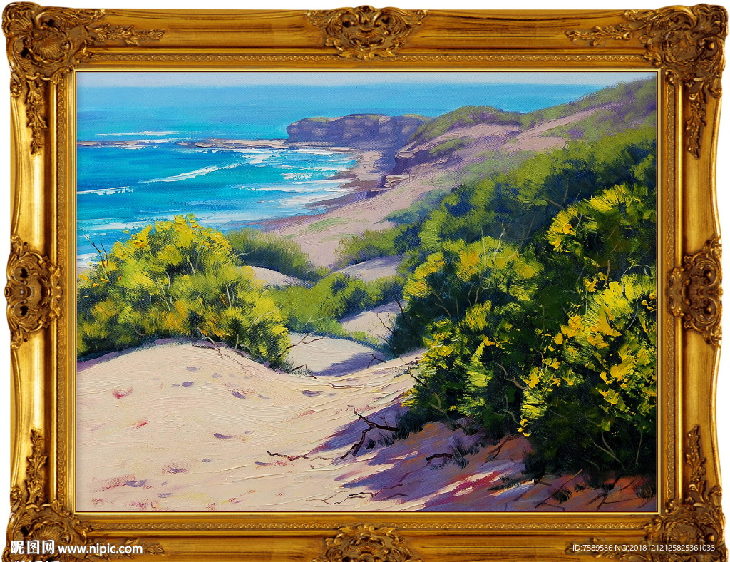 高清抽象风景油画