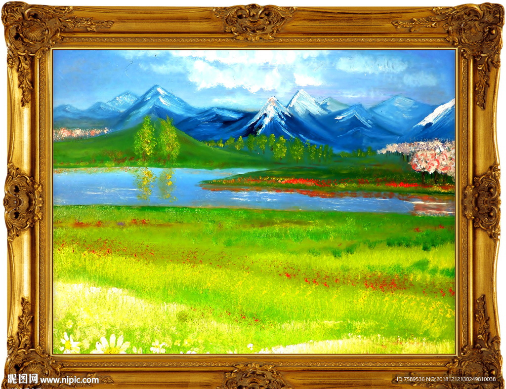 高清抽象风景油画