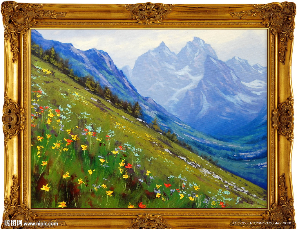 高清抽象风景油画