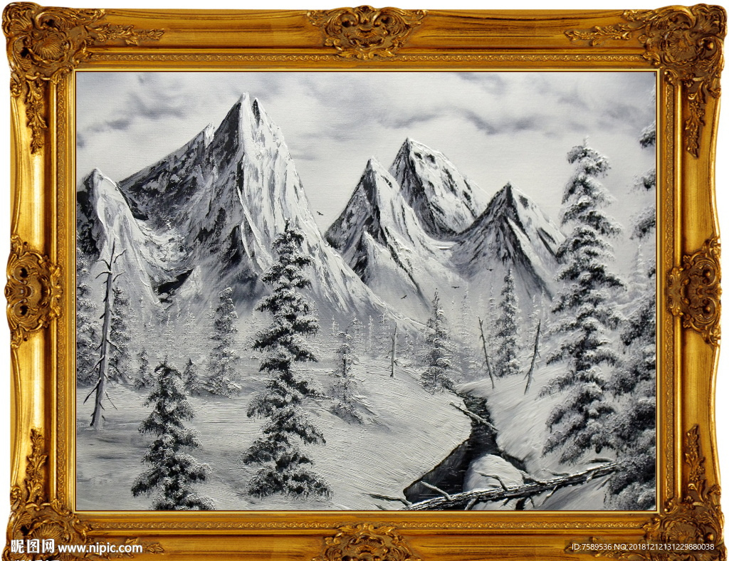 高清抽象风景油画