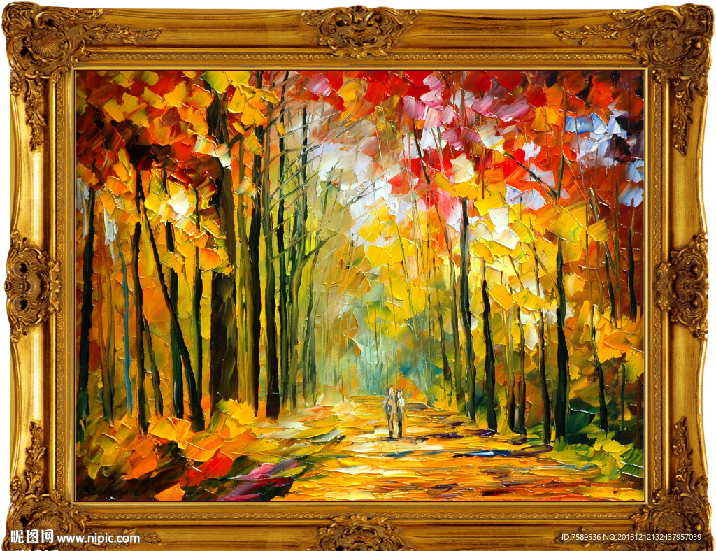 高清抽象风景油画