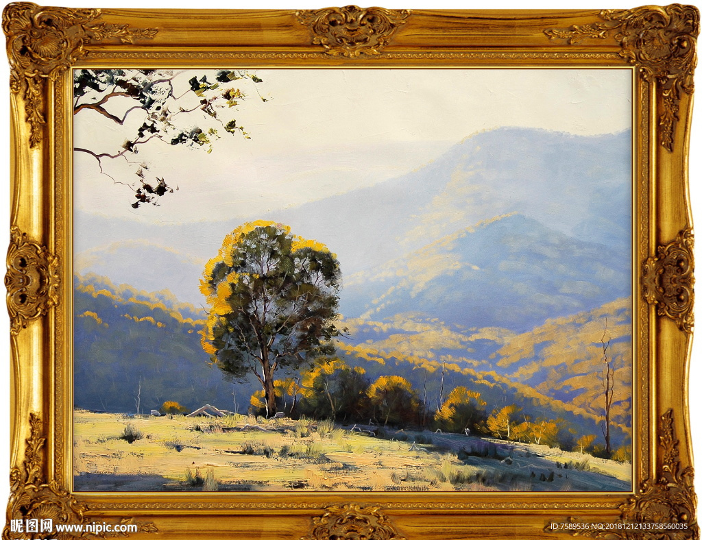 高清古典油画风景油画