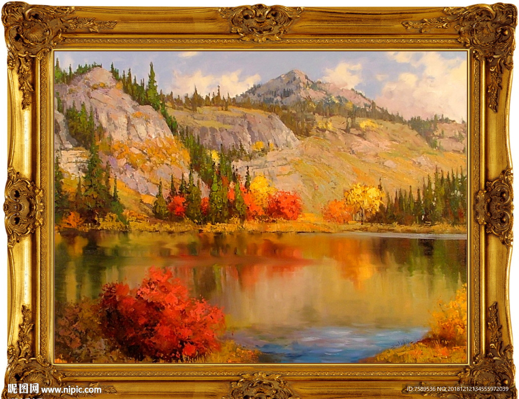 高清古典油画风景油画