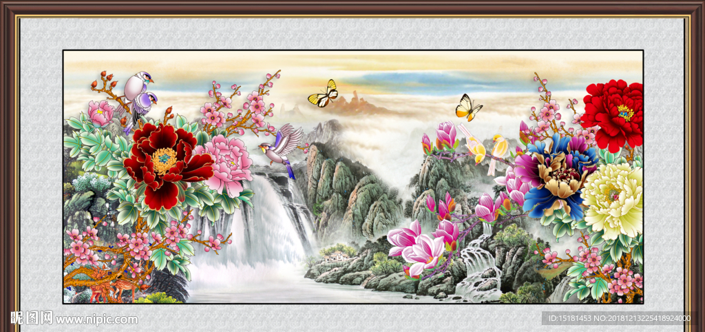 国画牡丹
