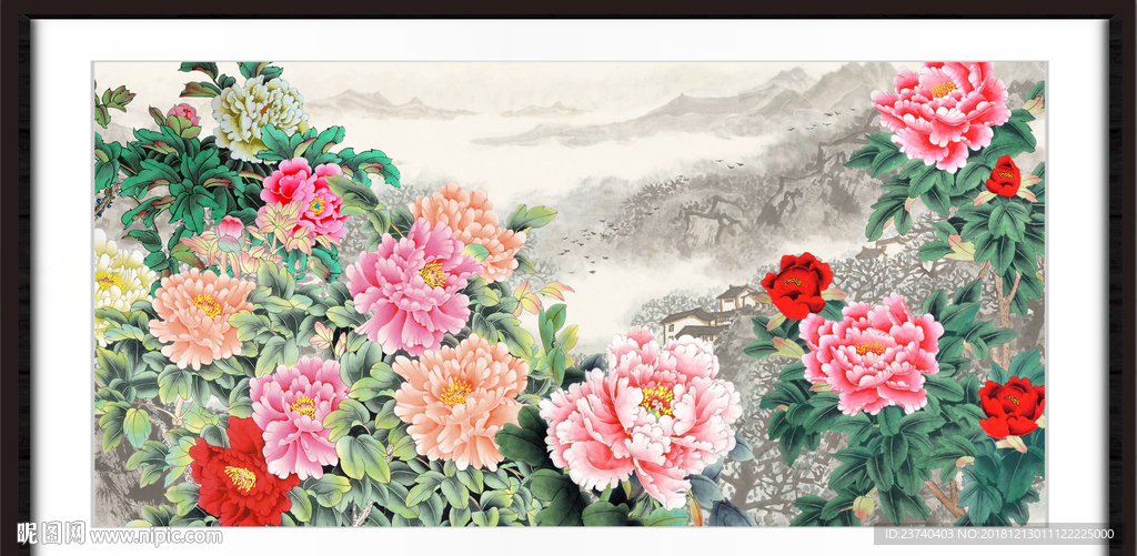 牡丹装饰画 牡丹富贵