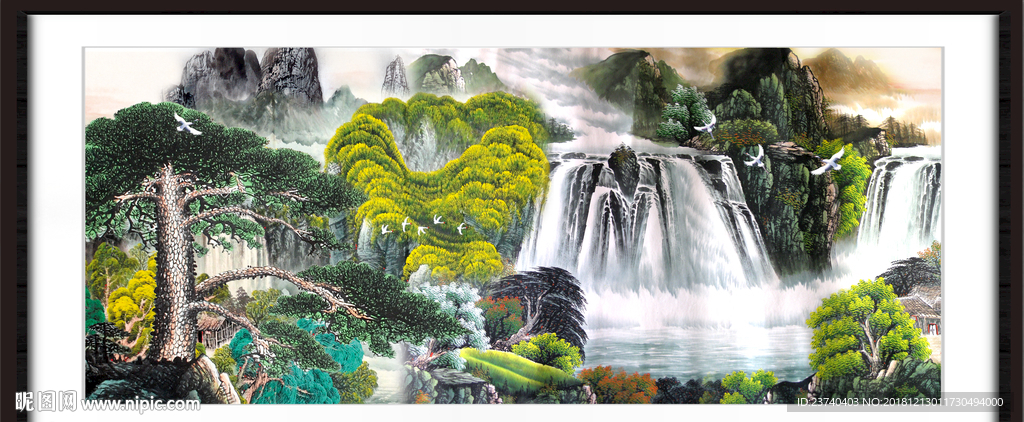 巨幅山水画 山水中堂画