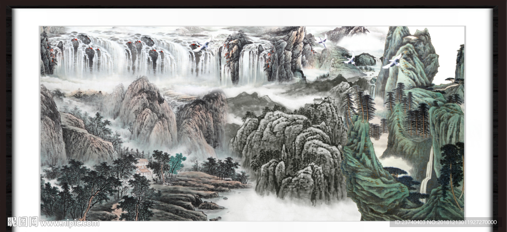 巨幅山水画 山水中堂画