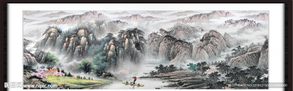 巨幅山水画 山水中堂画