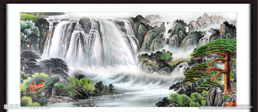 巨幅山水画 山水中堂画