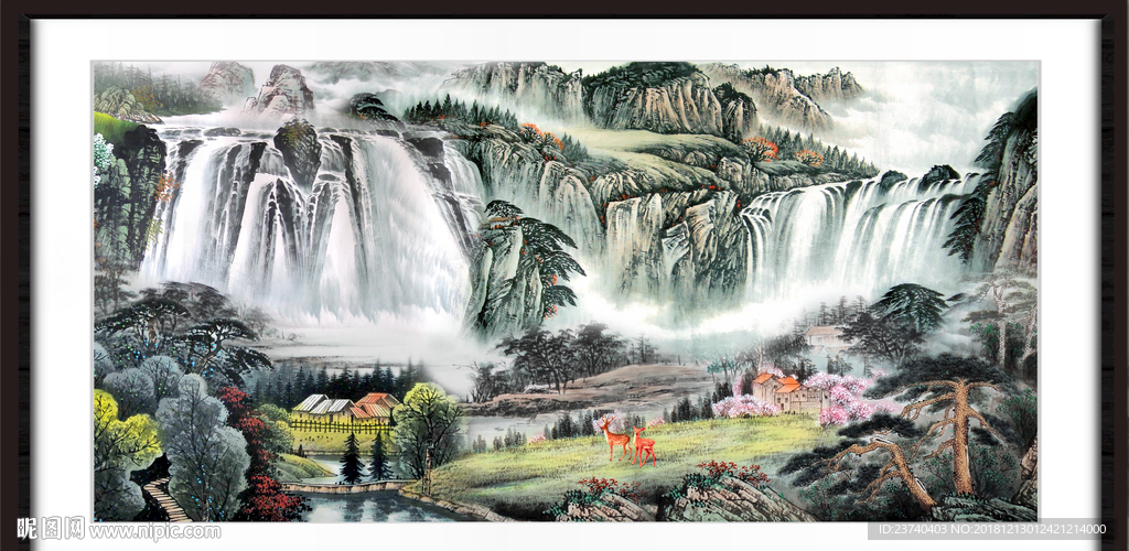 巨幅山水画 山水中堂画
