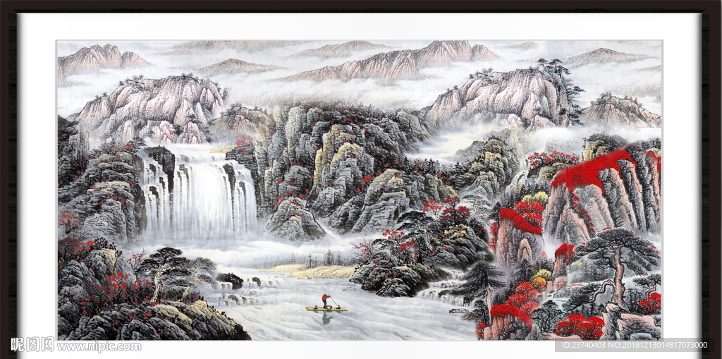 锦绣山河 风景画 国画