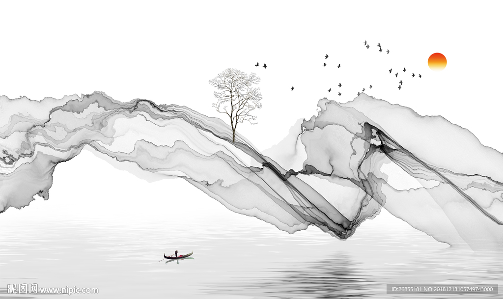 抽象山水画
