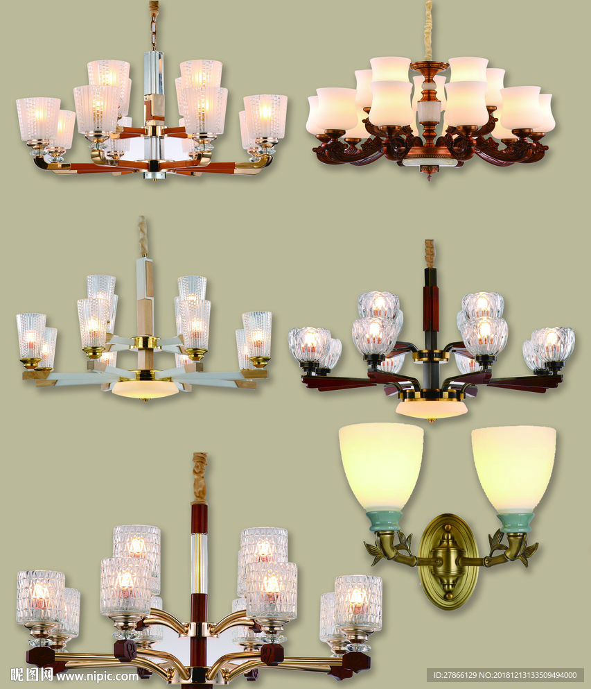 欧美后现代风格灯具素材免抠图