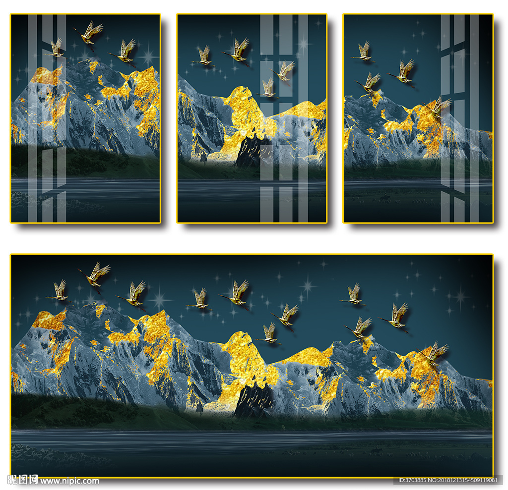 现代简约晶瓷装饰画