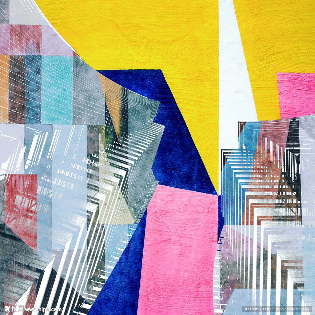 抽象几何图形装饰画