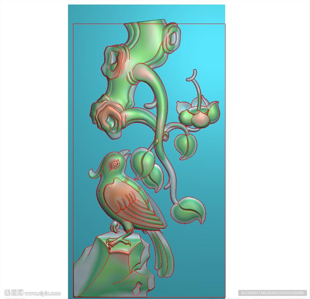 玉雕檀雕花鸟挂件46牌梅花精雕