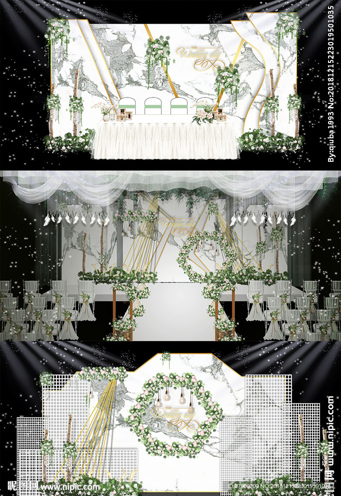 现代简约白色大理石婚礼