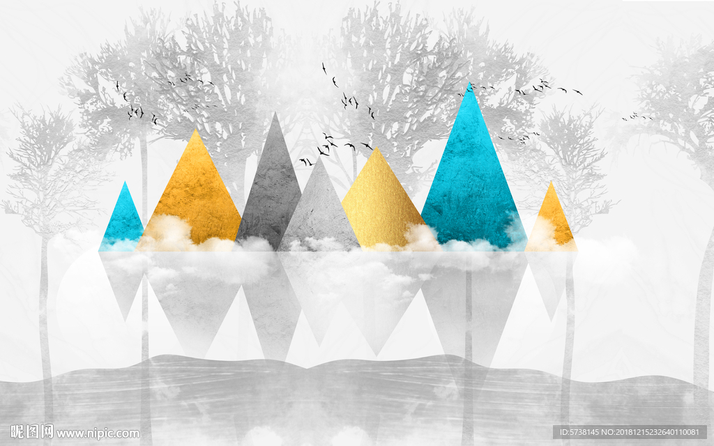 北欧玄关屏风背景底纹素材抽象