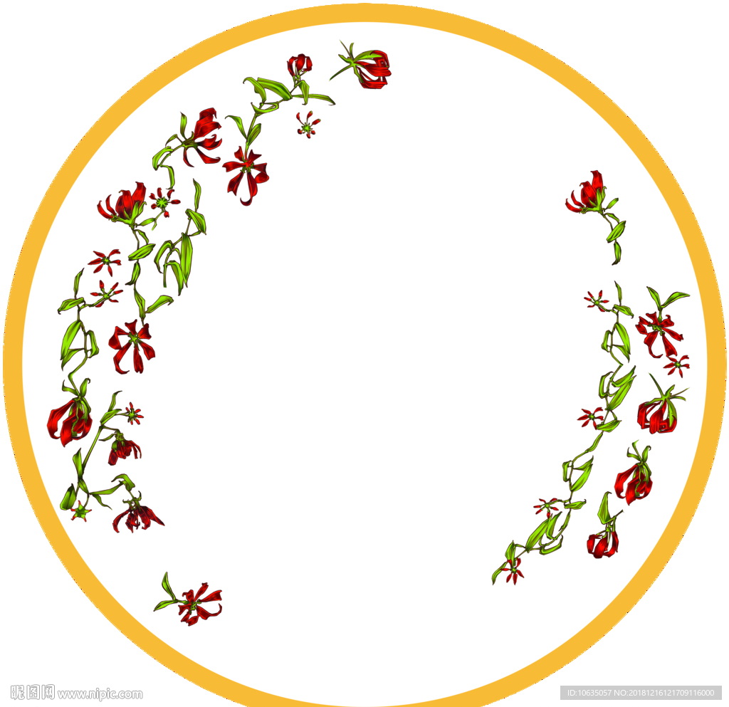 花卉 盘子花纹