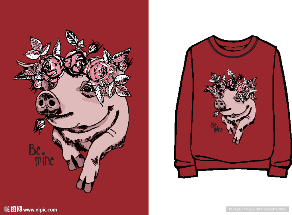 猪的联想创意图形图片