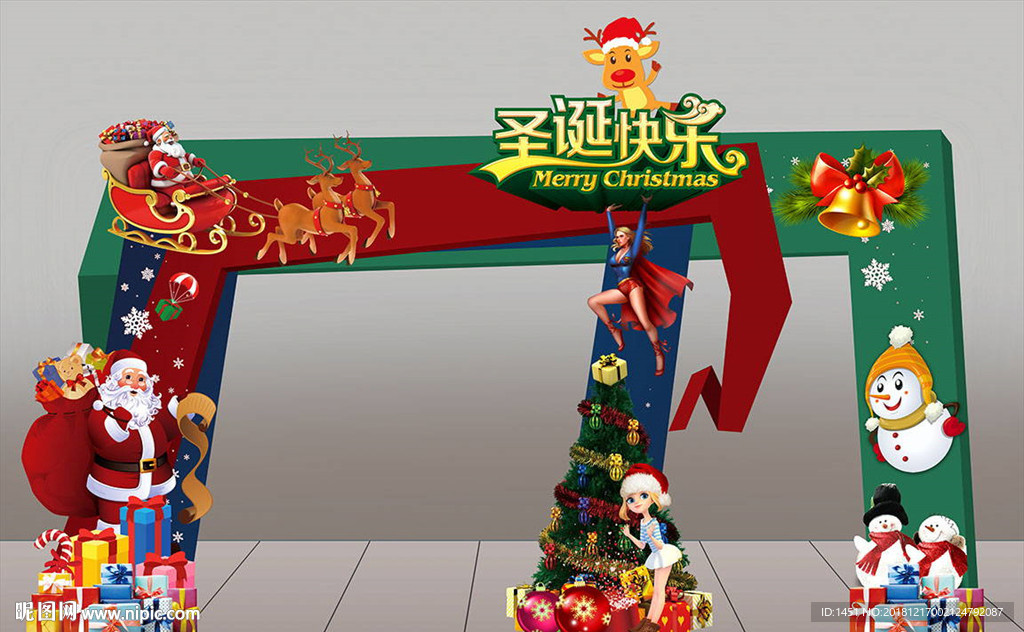 圣诞门头