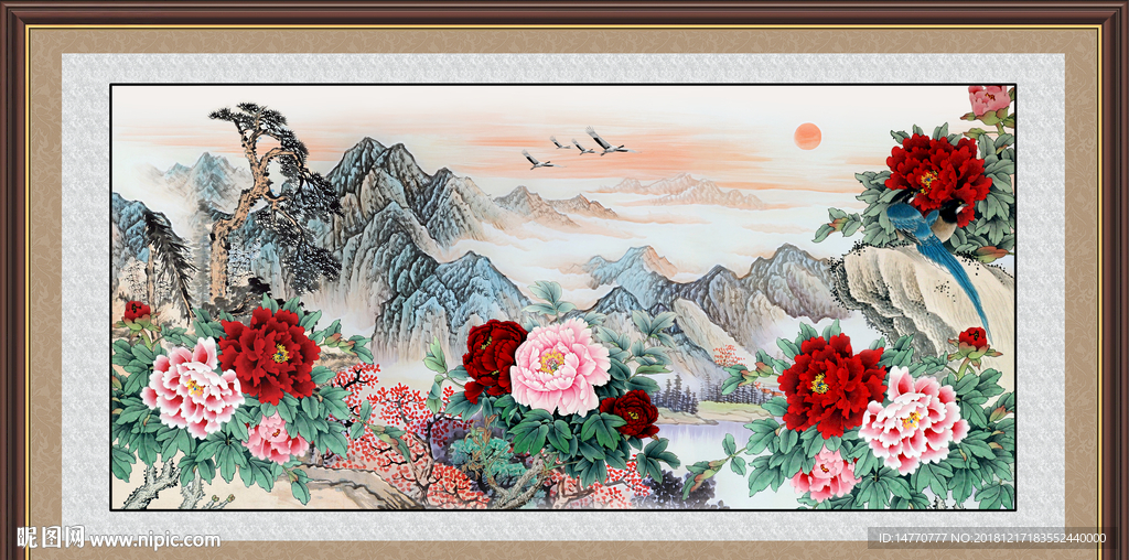 国画牡丹