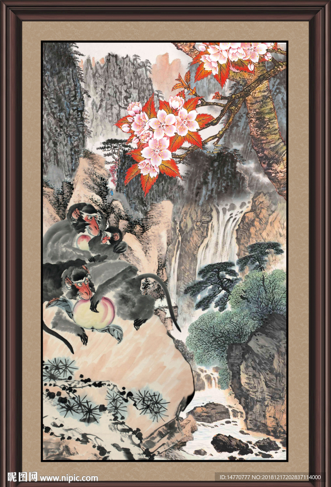 金猴迎春 水墨猴子