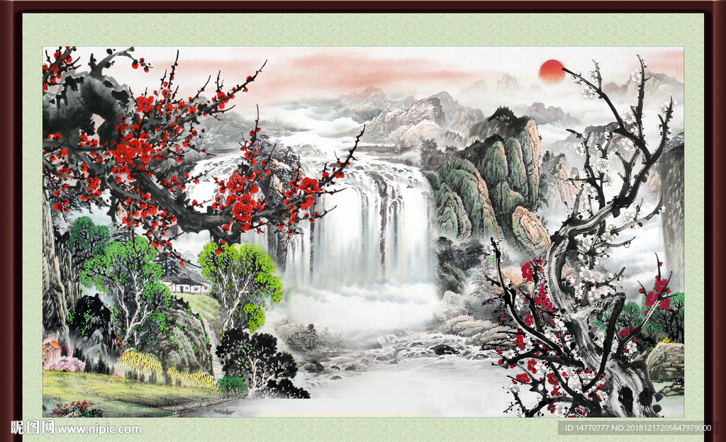 国画梅花