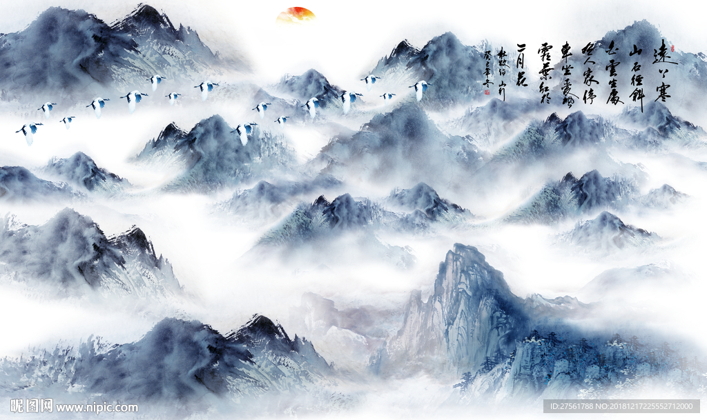 水墨背景墙