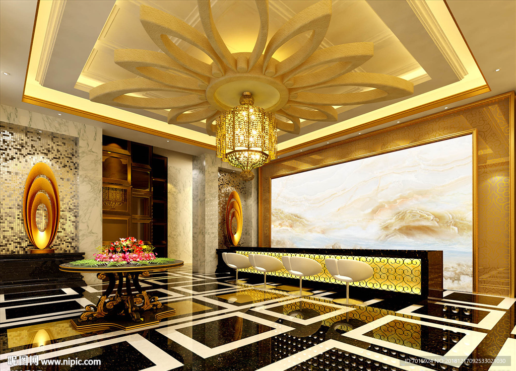 高温石材 大理石纹 3D背景墙