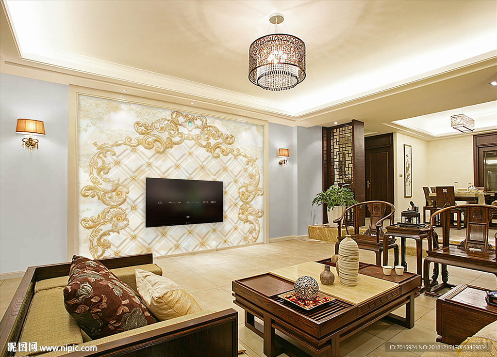 砖石高贵大理石电视墙