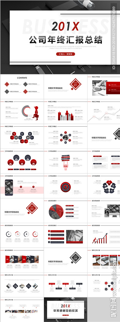 公司年终汇报总结PPT