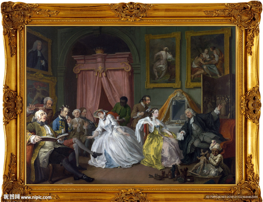 高清宫廷贵族油画