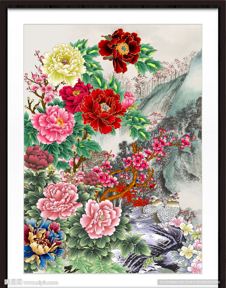 牡丹花 国画牡丹