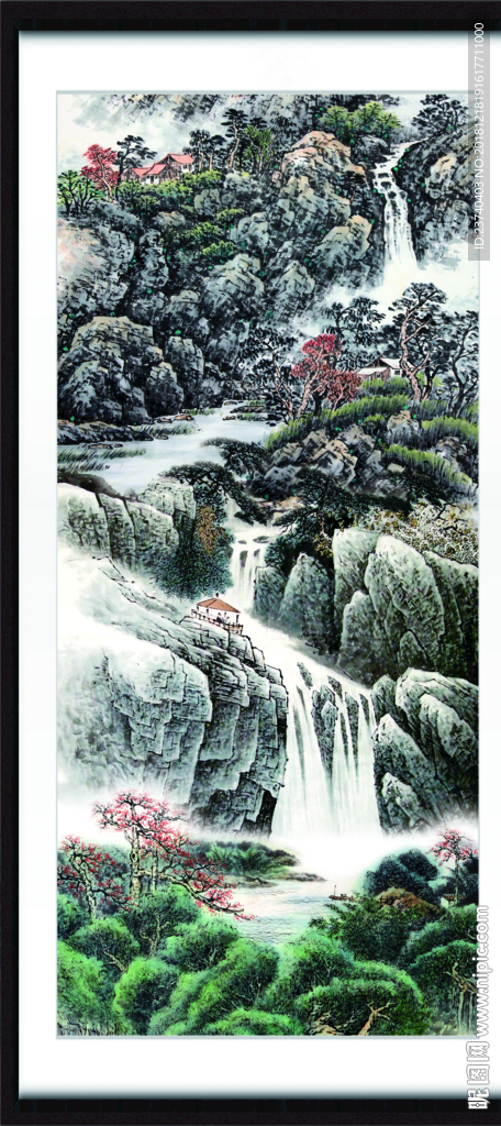 瀑布 流水生财 源远流长