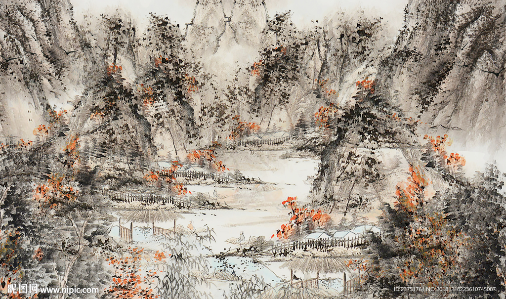 国画山水画
