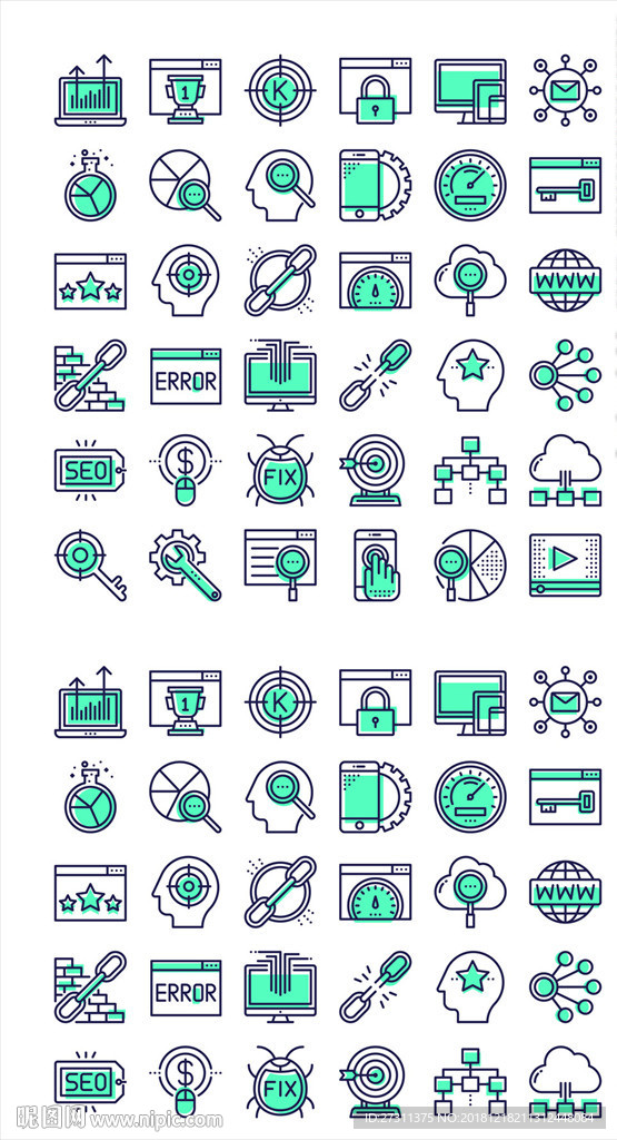 超多通用科技图标icons打包