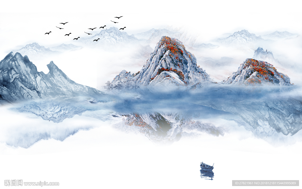 新中式电视背景墙