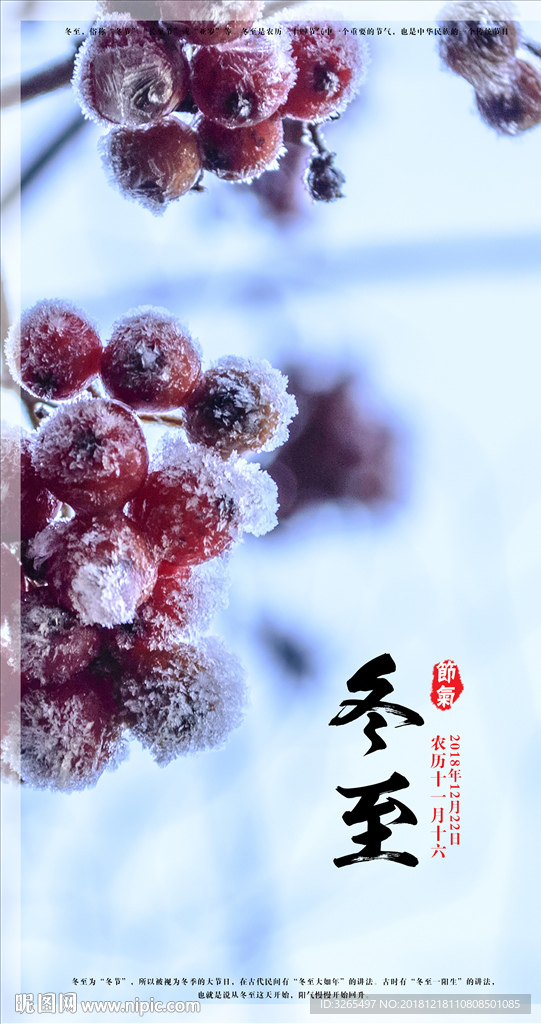 中国二十四节气—冬至微信推广图