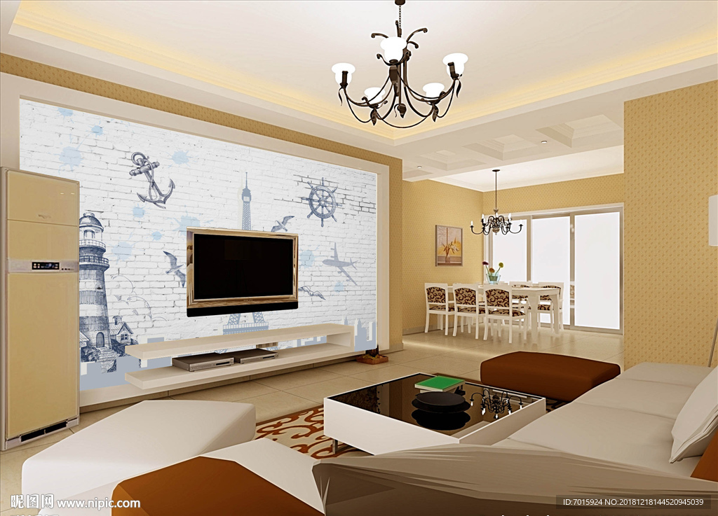 简约3D立体新中式抽象意境水墨